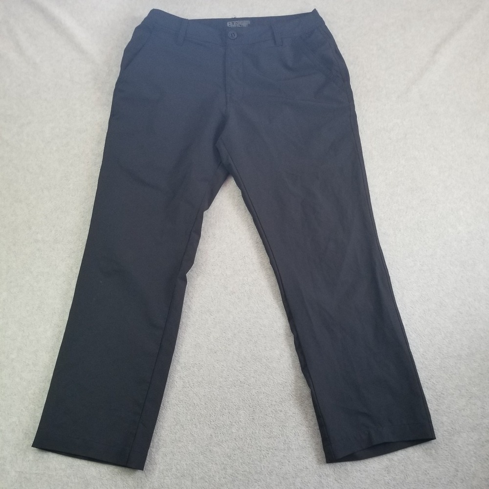 Huk Pants Mens Size 34 Black Performance Fishing Stretch Outdoor Hiking Cargo